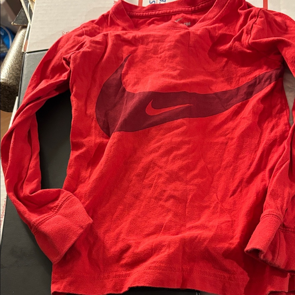 Nike Kids Crimson Long Sleeve Tee 6